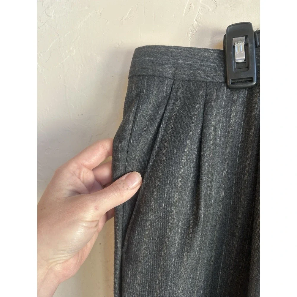Hickey‎ Freeman 42L 38x33 Gray Multi-Stripe Mens 100% Worsted Wool Luxury Suit